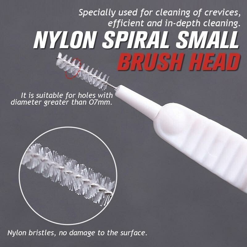 EdgeSweep™ Spiral Brushes — Reach Every Tiny Crevice for Effortless, Scratch-Free Sparkle