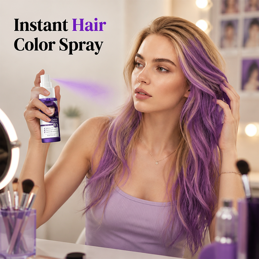 VibranceRush™ Temporary Hair Color Spray — Ignite Instant Confidence with Effortless, Damage-Free Color
