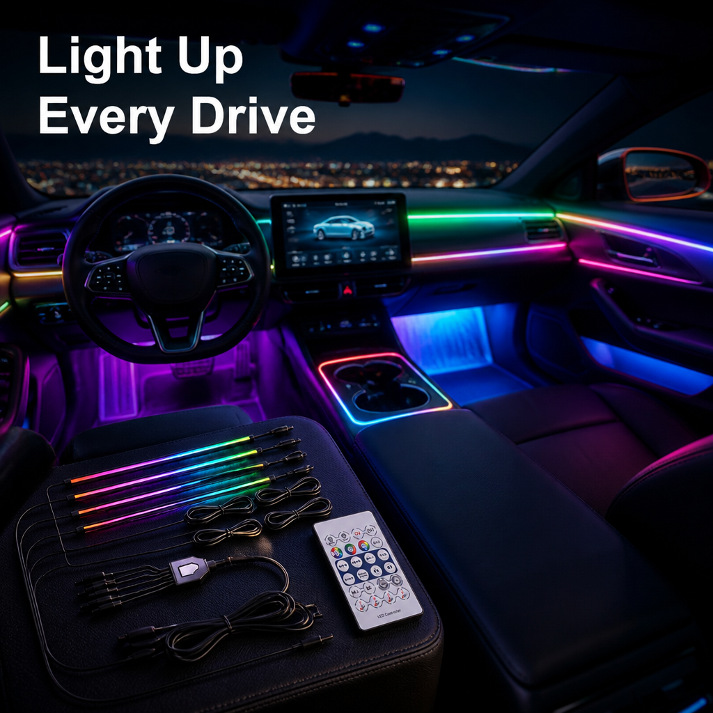 LumaPulse™ RGB Interior Light Kit — Transform Your Car into a Thrilling, Vibrant Escape Every Drive