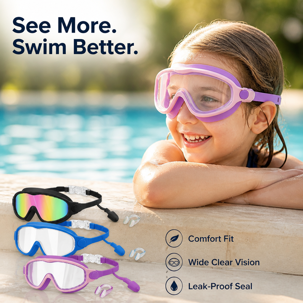 AquaVista™ Goggles — Unlock Your Child’s Joyful, Confident Swim Without Leaks or Irritation