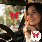 LunaFlare™ Diamond Butterfly Pendant — Ignite Every Drive with Sparkling Joy and Freedom