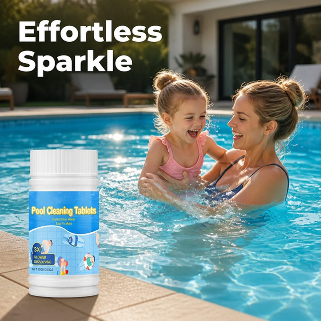 ClearLuxe™ Pool Tablets — Effortless Sparkle That Makes Every Swim Irresistible