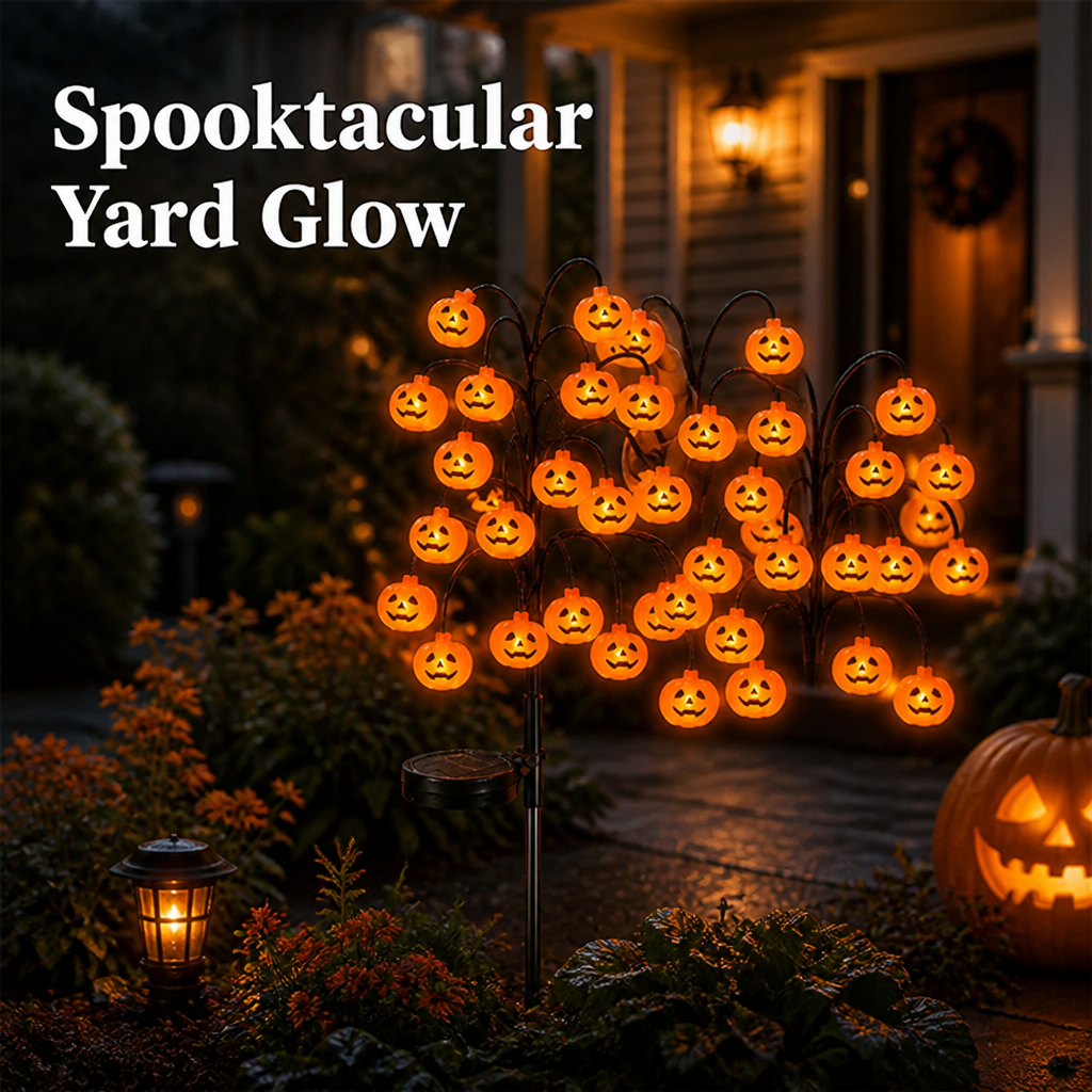 PumpkinGlow™ Pumpkin Branch Lights — Ignite Your Yard with a Spellbinding Halloween Glow