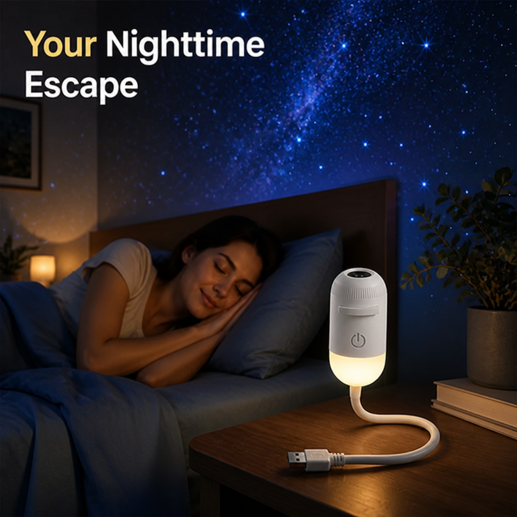 Stellavora™ Dual Glow Projector — Escape to Instant Calm with Soothing Stars and Warm Light
