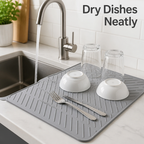 AquaFlow™ Silicone Drying Mat — Take Back Your Counter with Effortless, Splash-Free Drying