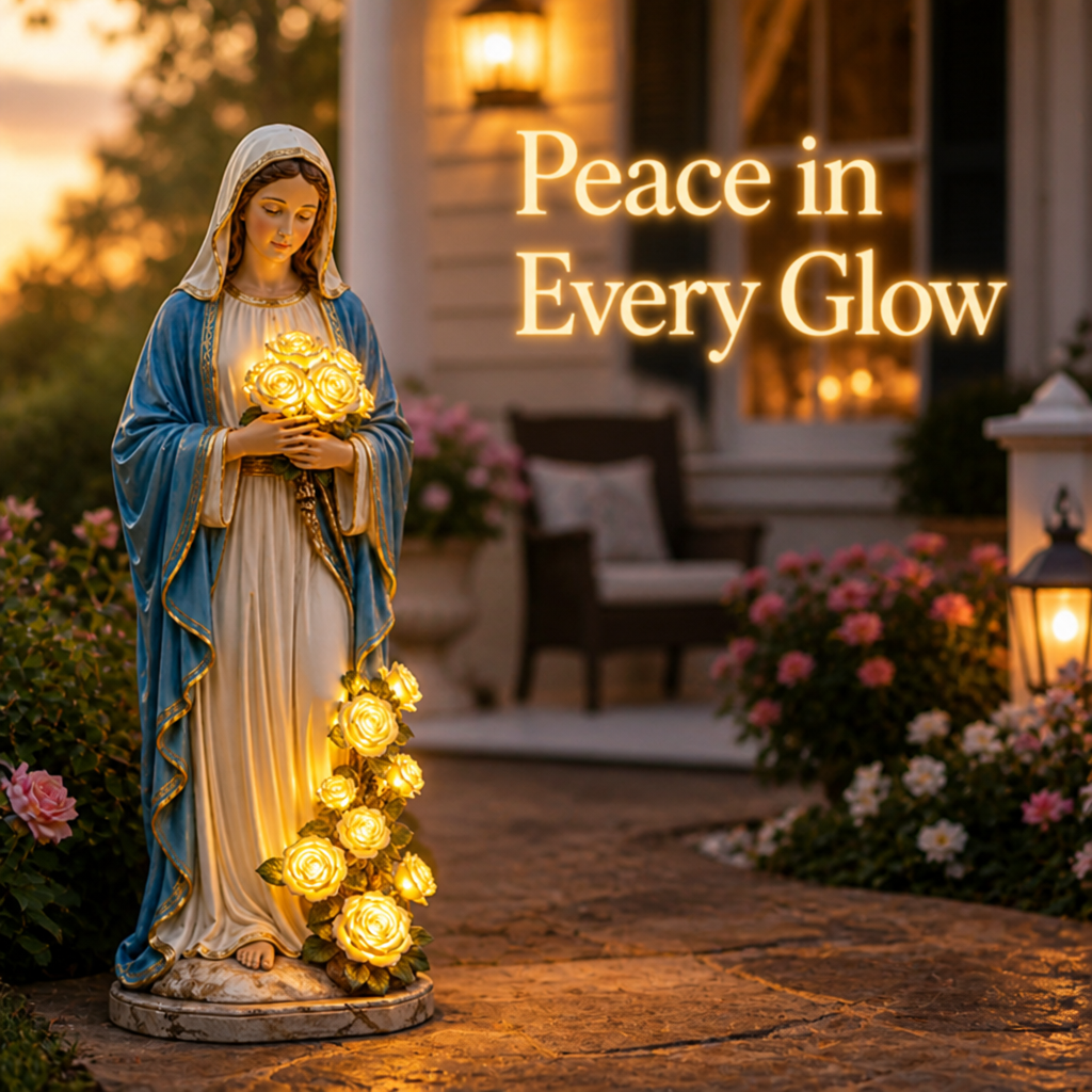 Virgin Mary Rose Garden Light™ — Warm Your Heart with a Radiant Glow of Hope and Peace