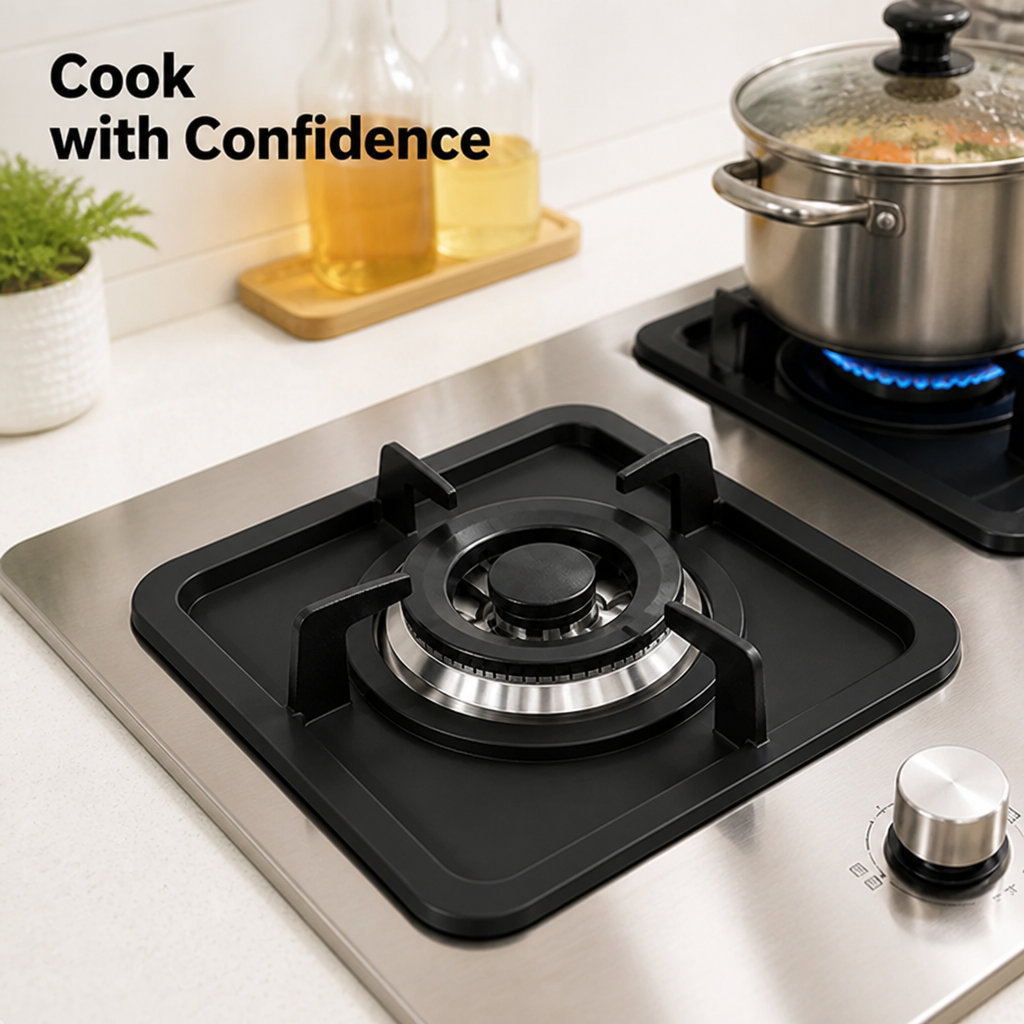 FlameGuard™ — Keep Your Stove Spotless and Stress-Free, No Scrubbing Required