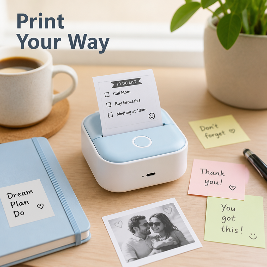 Stickora™ Mini Sticker Printer — Create Vibrant Custom Stickers Anytime, Anywhere with Zero Mess or Fuss