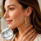LustraLuxe™ Diamond-Cut Hoop Earrings — Ignite Every Room with Effortless Radiance and Confidence