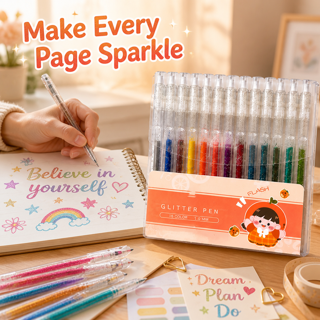 RamielleShine™ — Ignite Every Page with Smudge-Free, Glowing Glitter Magic