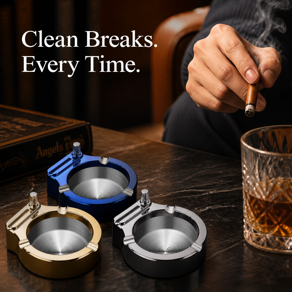 EmberEase™ — Command Every Smoke Break with Spotless Style and Instant Fire
