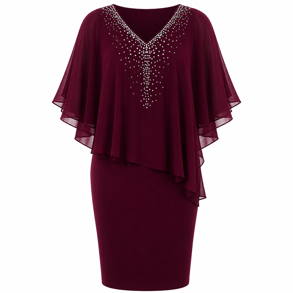 AeroLuxe™ Cape Dress — Command Every Room with Radiant Confidence and Effortless Grace