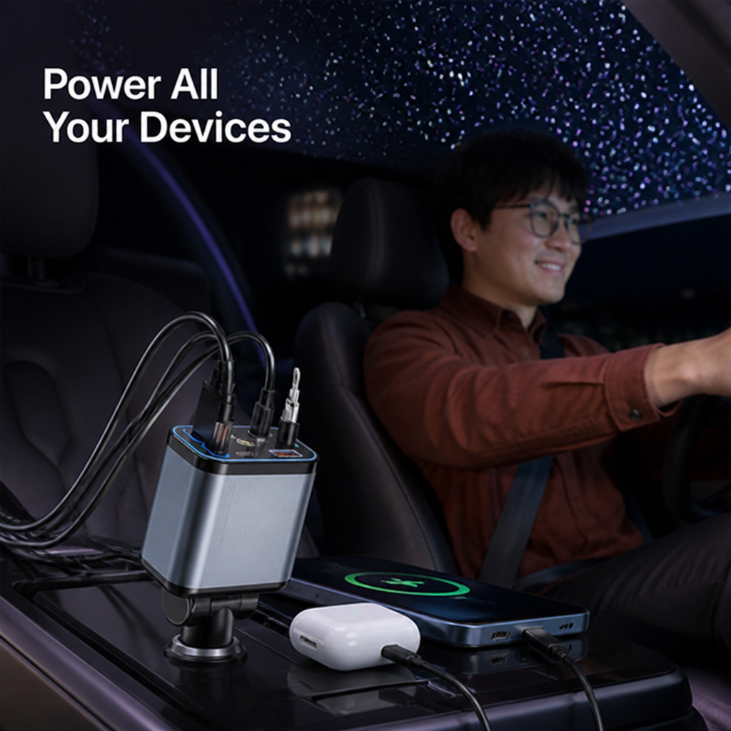 GlowSwift™ — Power All Your Devices Instantly While Transforming Your Drive Into a Starry Escape