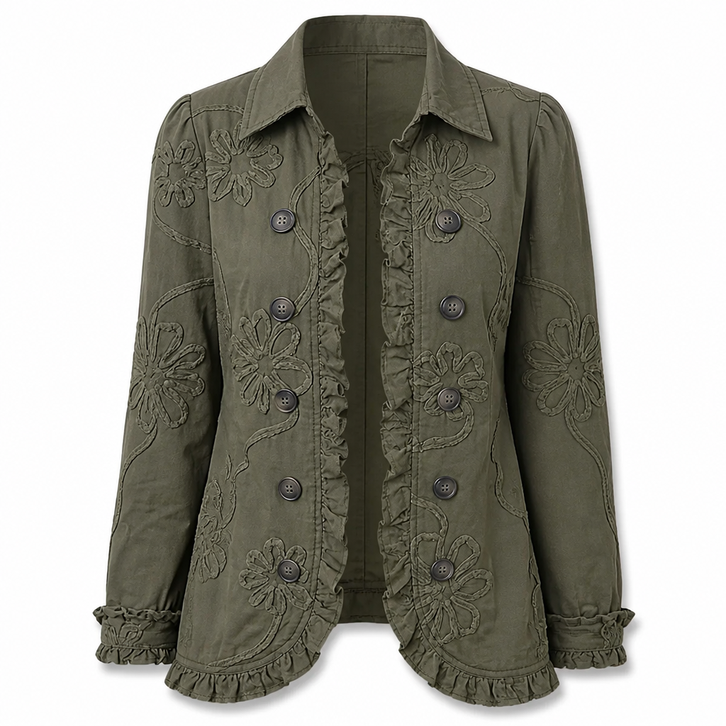 Petalvienne™ Floral Utility Jacket — Turn Heads with Effortless Vintage Charm and Feminine Grace