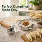 Dumpliva™ Stainless Steel Dumpling & Dough Cutter Set — Effortless Perfect Dumplings That Turn Your Kitchen Into a Celebration