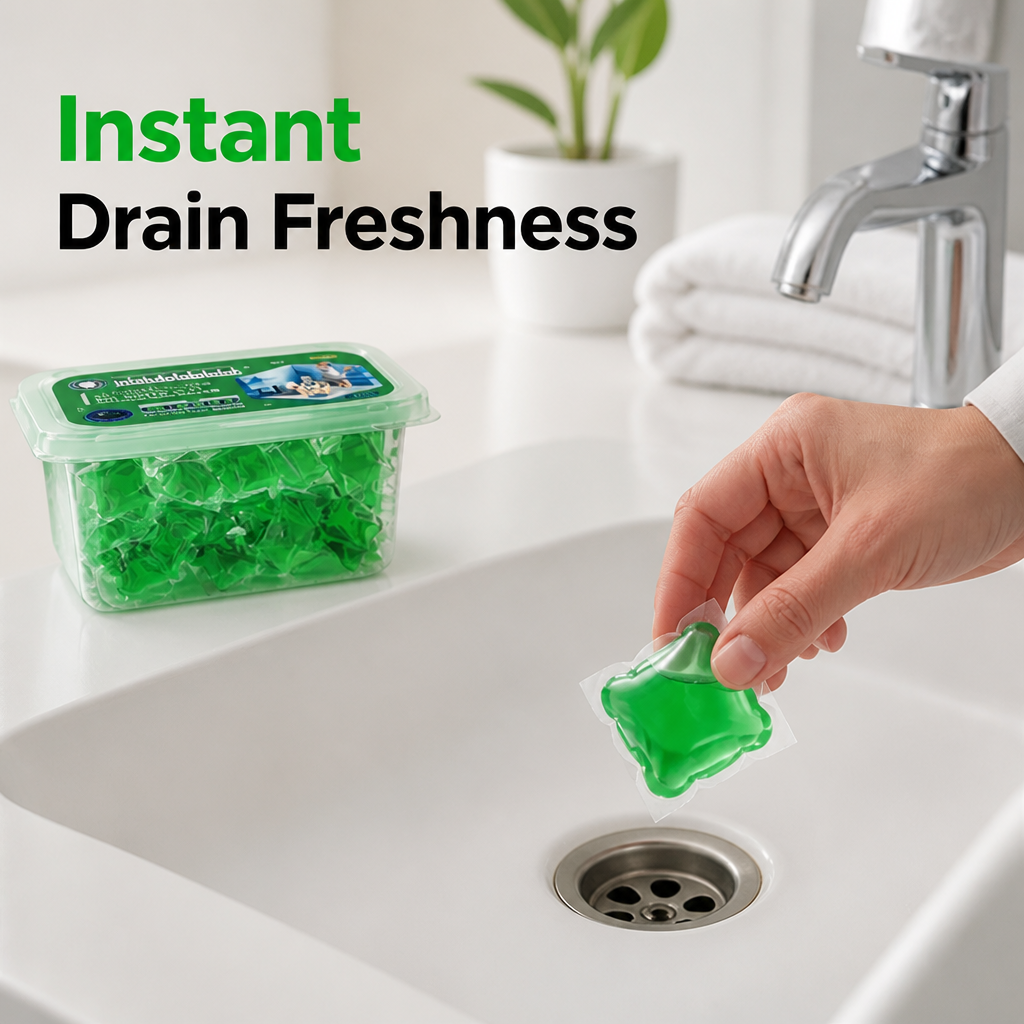FreshMist™ Pods — Instantly Erase Drain Odors and Bask in Pure, Effortless Freshness