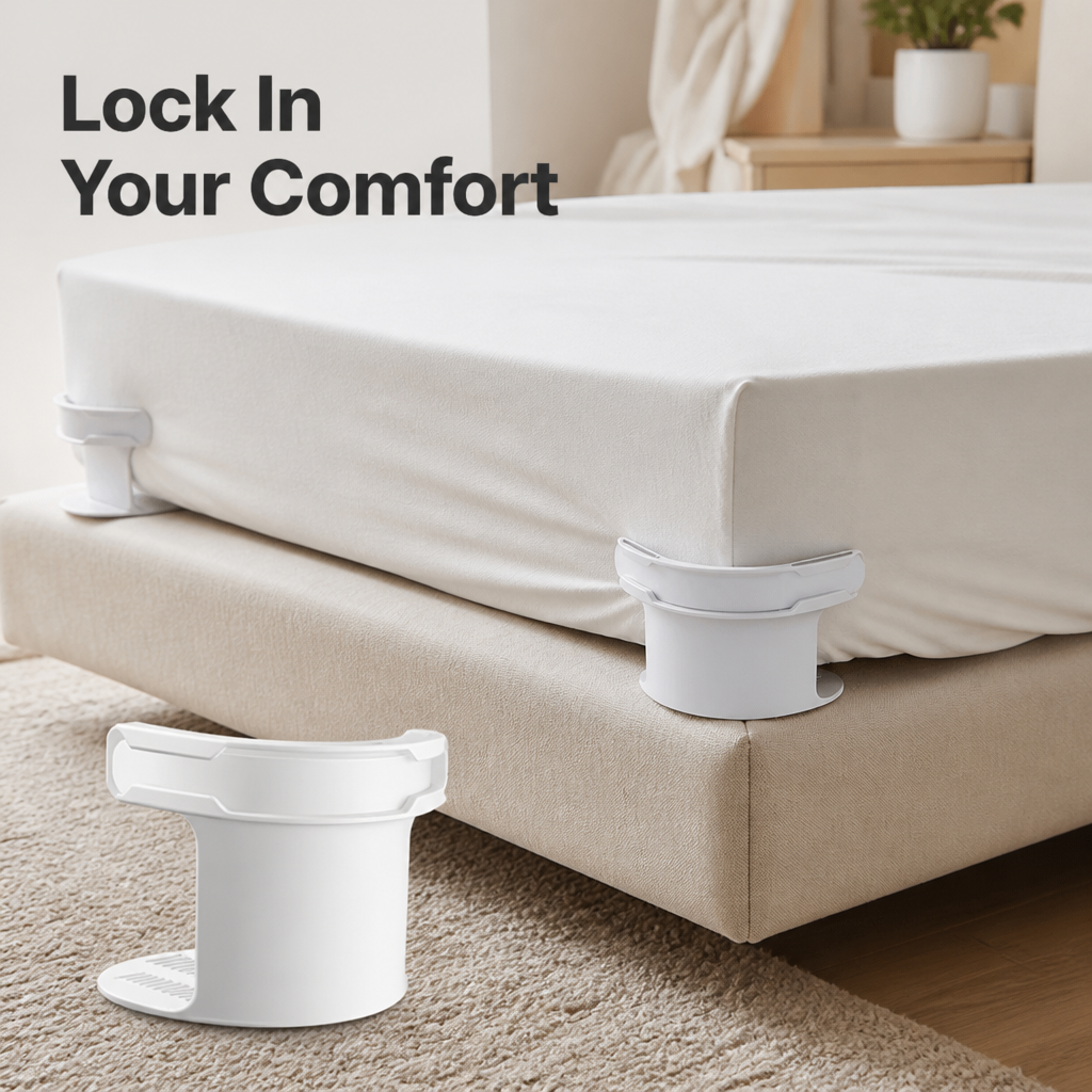 FlexiGrip™ Sheet Anchors — Lock Your Sheets, Wake Up Wrinkle-Free Every Day