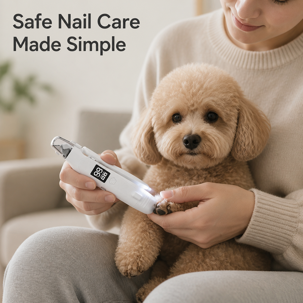 PawLuxe™ 2-in-1 LED Nail Clipper & Grinder — Calm, Confident Grooming Without the Fear or Mess