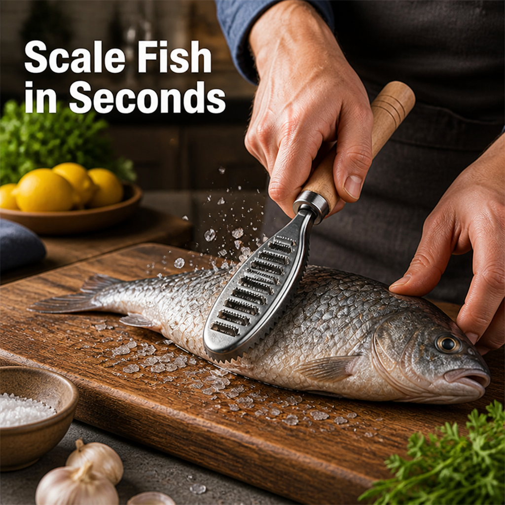 SwiftScale™ — Master Fish Prep Fast with Unshakable Comfort and Razor Precision