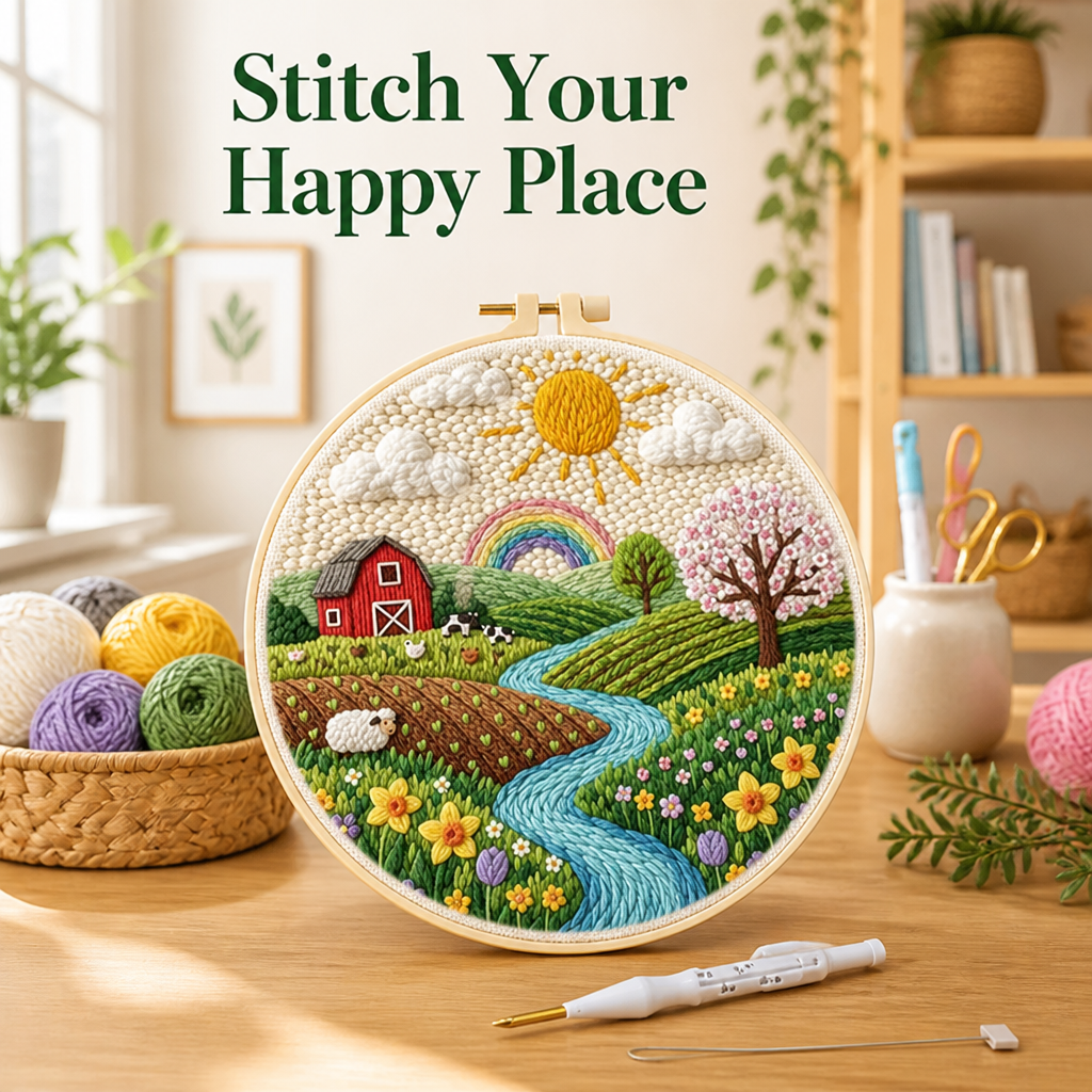 VistaThread™ Punch Needle Kit — Create Stunning Art That Warms Your Heart and Sparks Joy Instantly