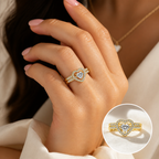 LumaHeart™ Halo Ring Set — Ignite Passion with Every Sparkling Glance