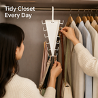 ClariSpace™ Rotating Triangle Hanger — Unlock Instant Closet Calm and Effortless Access Every Day