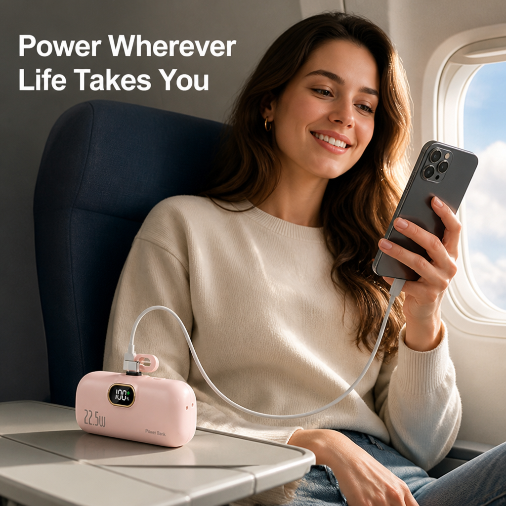 VoltEdge™ 5000mAh Mini Power Bank — Turbo Charge Your Freedom and Never Miss a Moment