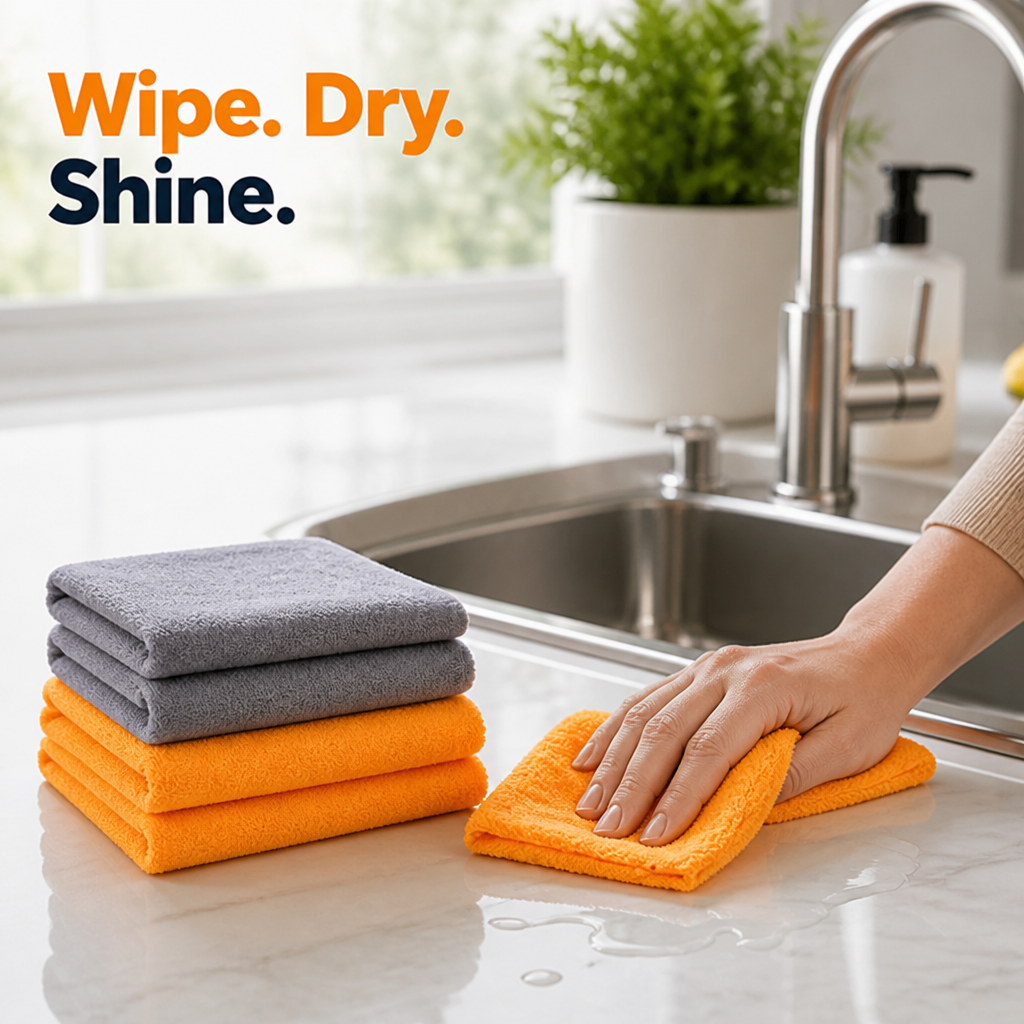 PureMist™ Shammy — Wipe Away Messes Instantly for Spotless, Shine-Ready Surfaces