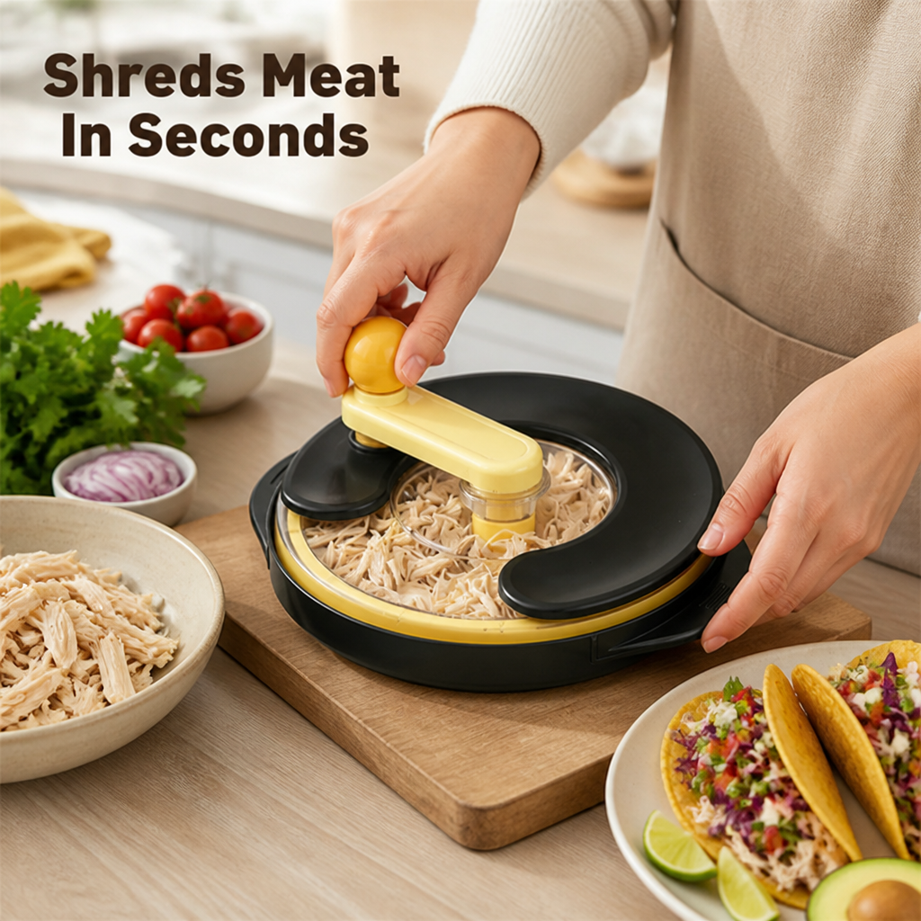 ShredEase™ — Twist to Perfectly Tender Meat Shreds in Seconds