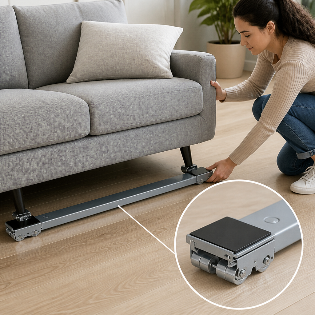 GlideShift™ — Command Heavy Furniture Alone with Zero Strain or Floor Damage