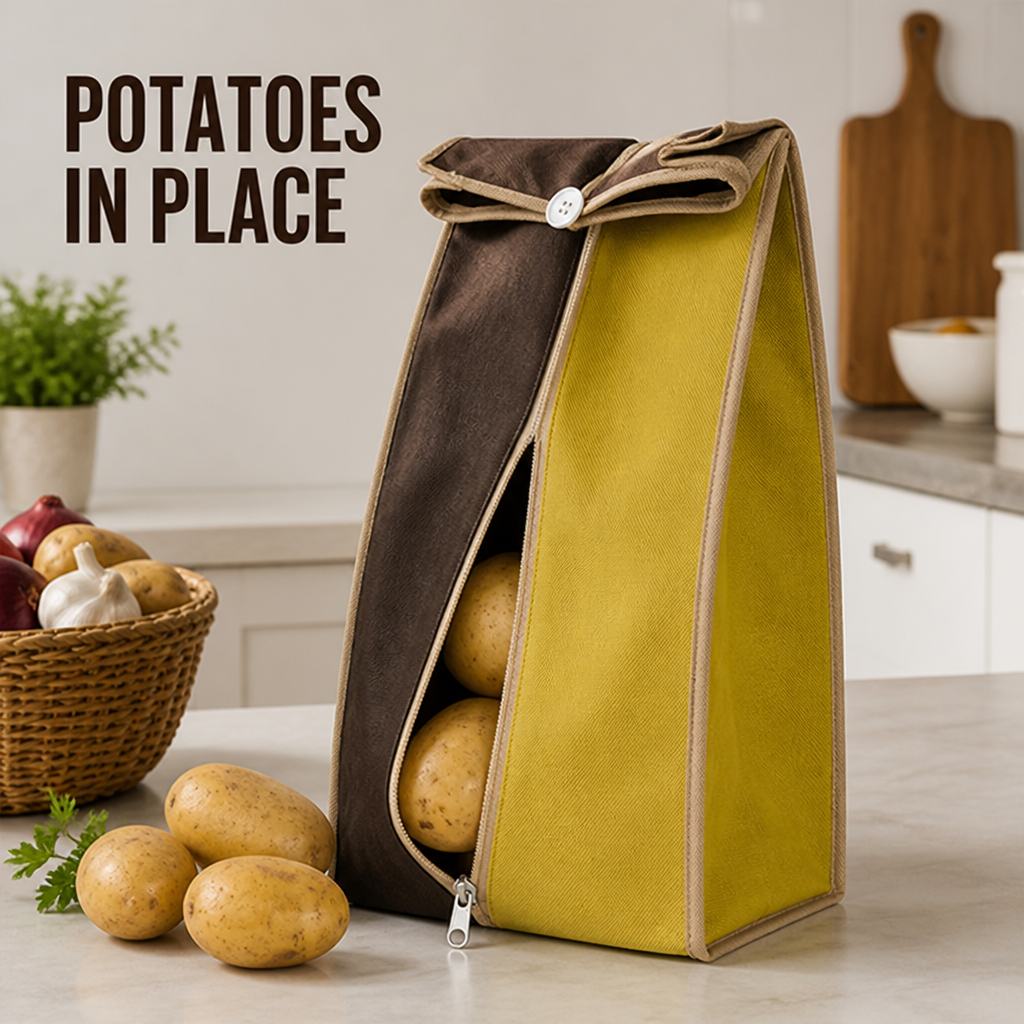 TaterTidy™ — Clear the counter and grab potatoes without the rummaging