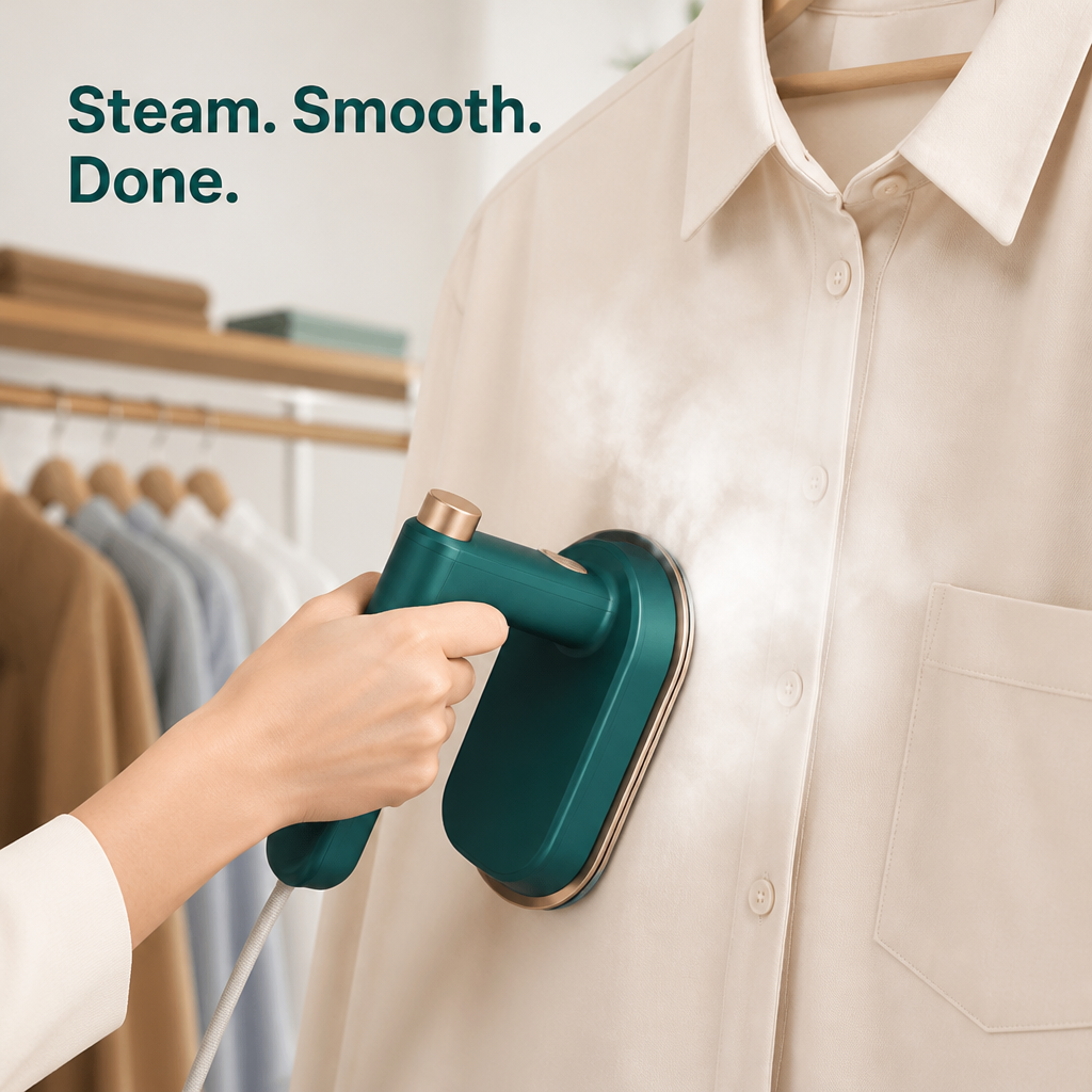 SwiftSteam™ — Look Sharp Instantly with Effortless, Travel-Ready Wrinkle Removal