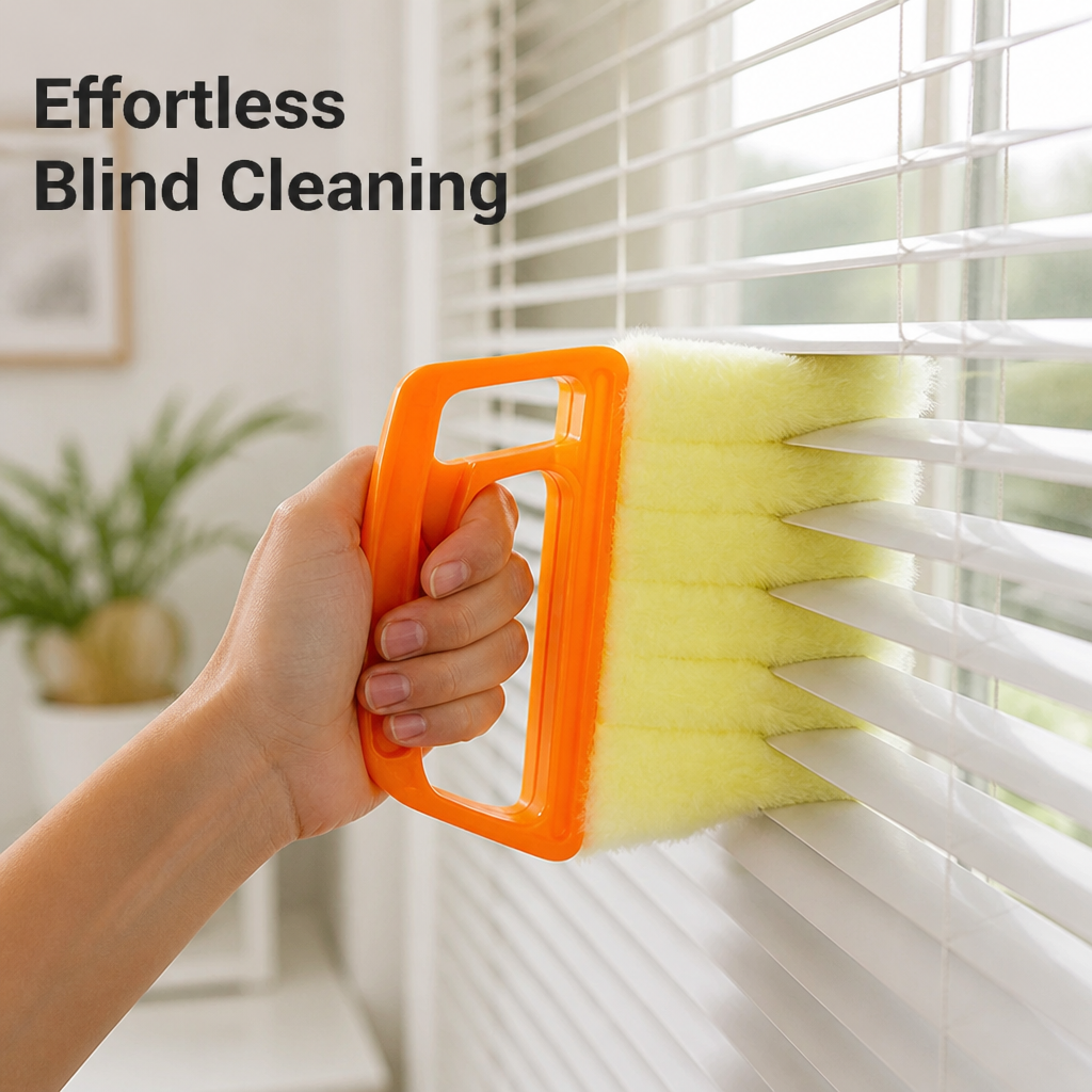 FlexSweep™ — Transform Dusty Blinds into a Fresh, Allergy-Free Haven Instantly