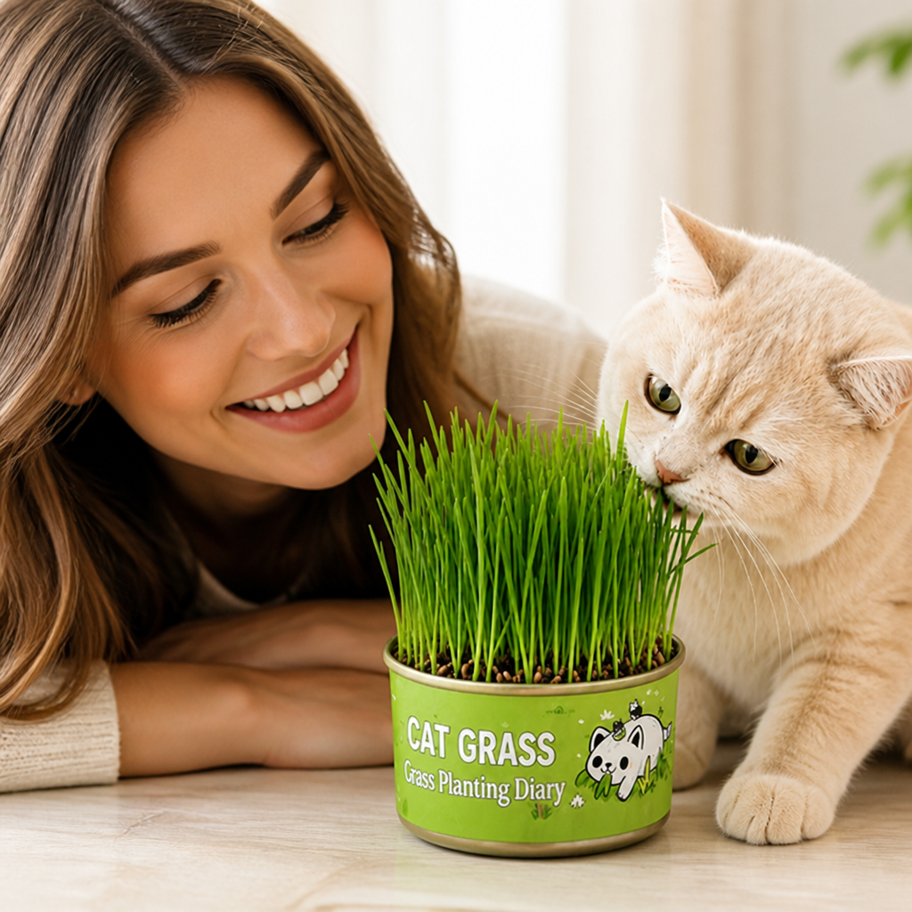 VerduraPaws™ — Ignite Your Cat’s Joy with Lush, Soothing Greens Grown at Home