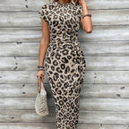 LunaSilk™ Leopard Knot Dress — Wrap Yourself in Confidence and Unforgettable Style