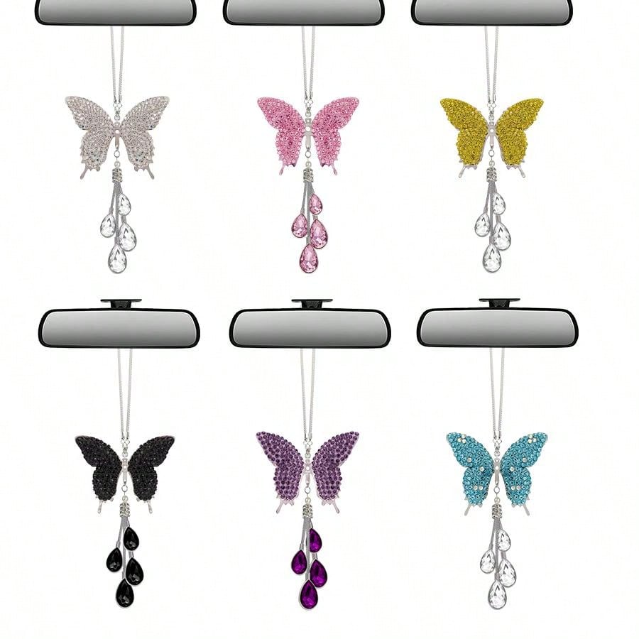 WingLustre™ Diamond Butterfly Pendant — Ignite Every Drive with Sparkling Joy and Freedom