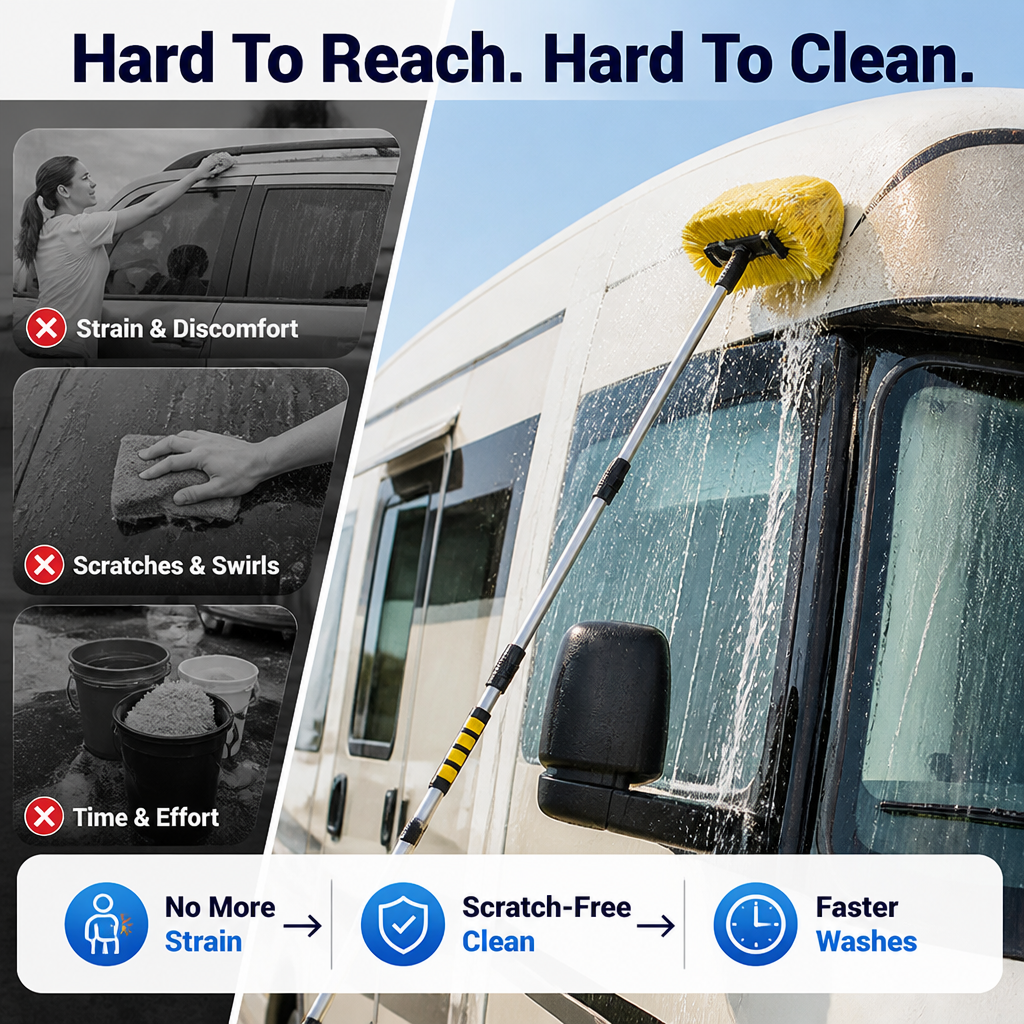 RaminaSweep™ — Clean Every Inch Without Backbreaking Effort or Scratches