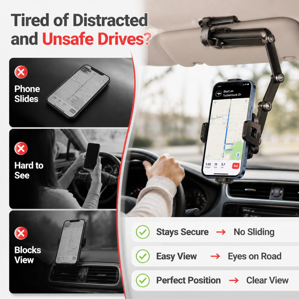 TruPivot™ — Drive Safer and Smarter with Effortless, Rock-Solid Phone Grip