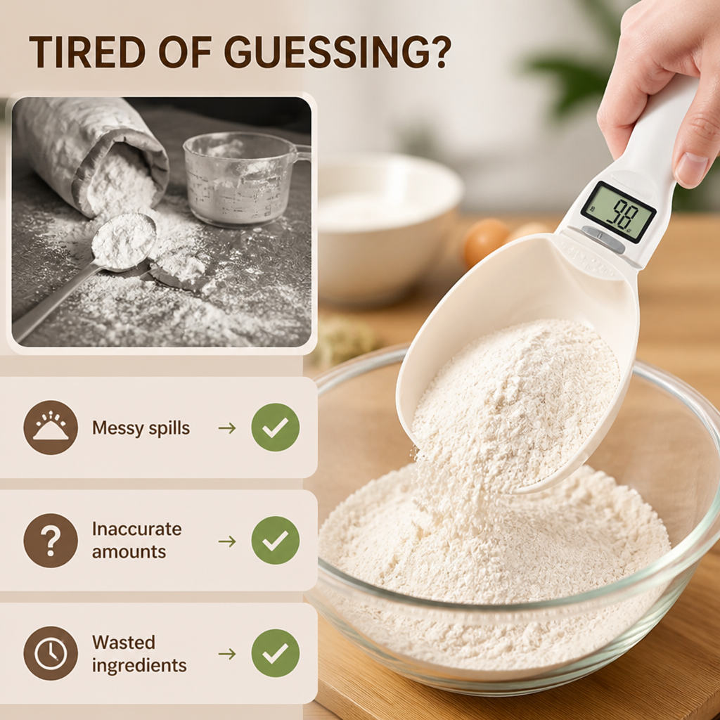 WeighRight™ Precision Spoon Scale — Cook and Portion Like a Pro with Effortless, Pinpoint Accuracy
