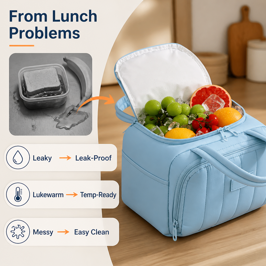 ThermaCarry™ Lunch Tote — Keep Every Bite Fresh, Hot, or Cold All Day Long