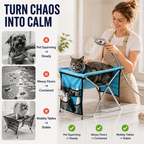 Petvessa™ 2-in-1 Foldable Grooming Bed — Finally, Calm, Control, and Comfort for Stress-Free Pet Grooming