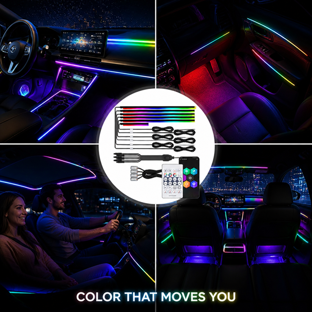 LumaPulse™ RGB Interior Light Kit — Transform Your Car into a Thrilling, Vibrant Escape Every Drive