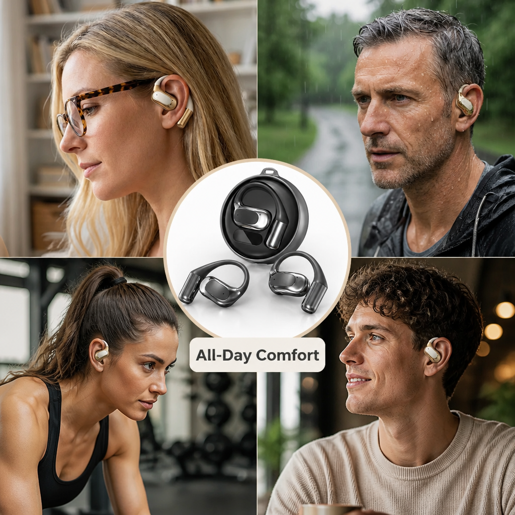 VivaTone™ Open-Ear Headphones — Experience Freedom, Comfort, and Crystal-Clear Sound All Day Long