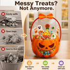LumaJack™ Transparent Zippered Pumpkin Favor Bags — Make Every Treat a Show-Stopping Moment Kids Can’t Resist