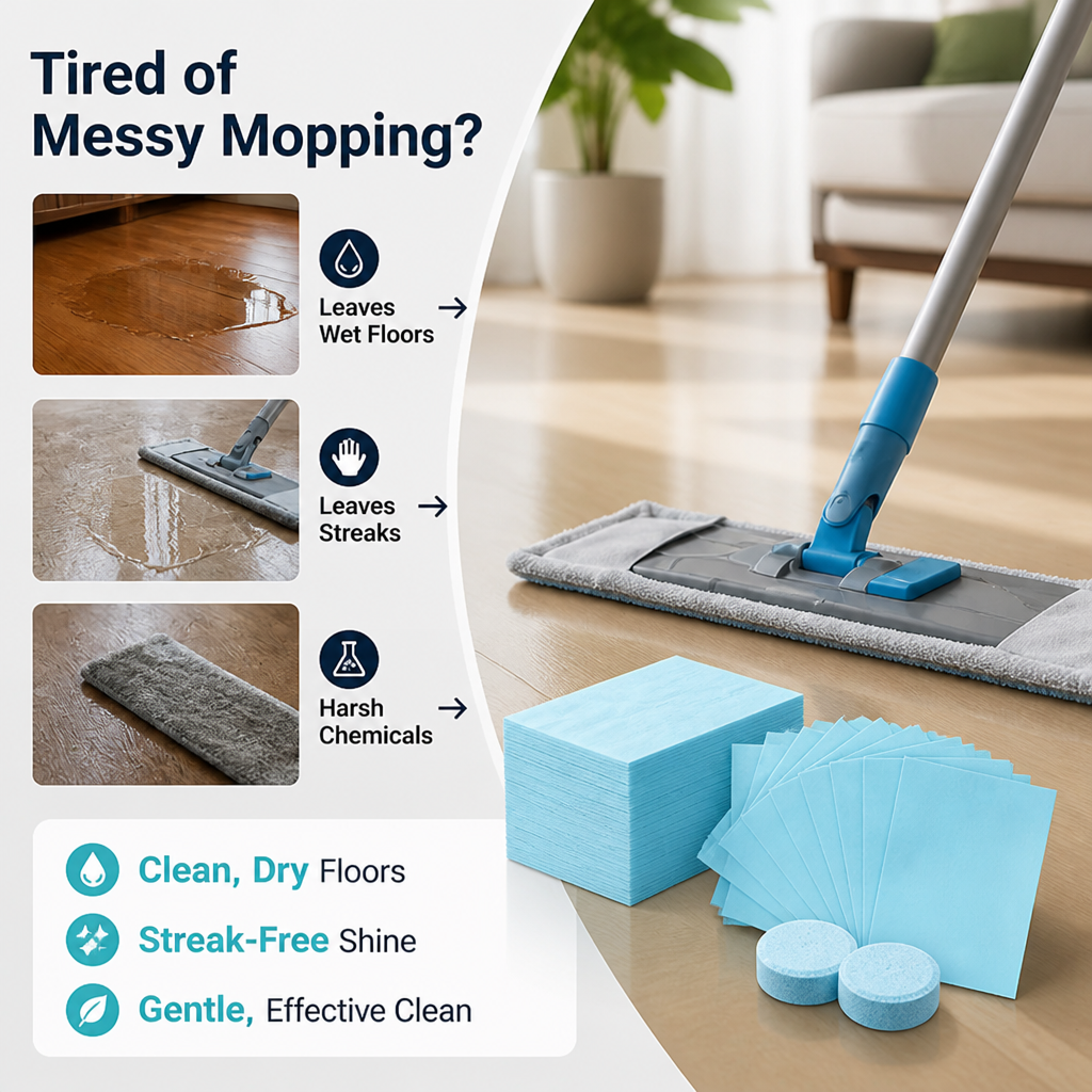GleamDrop™ — Enjoy Polished, Streak-Free Floors Without the Bulky Bottles