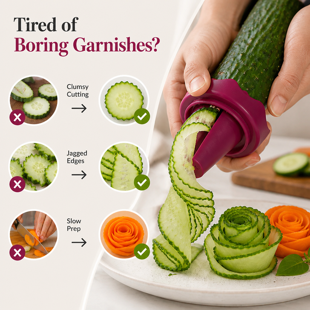 RoseCraft™ — Instantly Turn Veggies into Stunning Edible Masterpieces