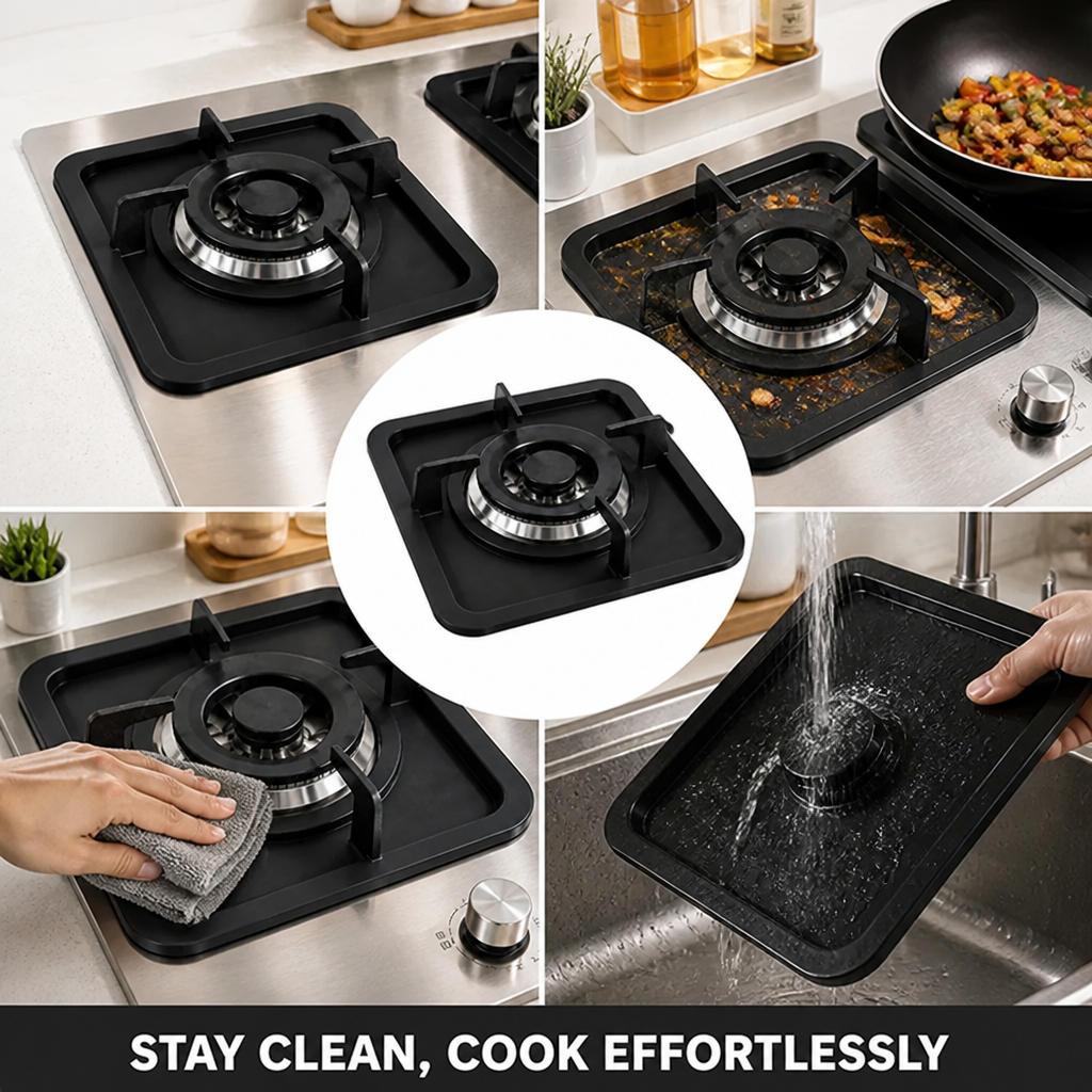 FlameGuard™ — Keep Your Stove Spotless and Stress-Free, No Scrubbing Required