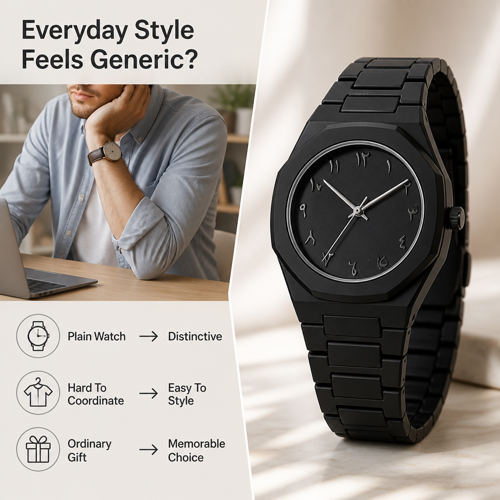 NuraTime™ — Make every outfit feel more personal with bold Arabic style