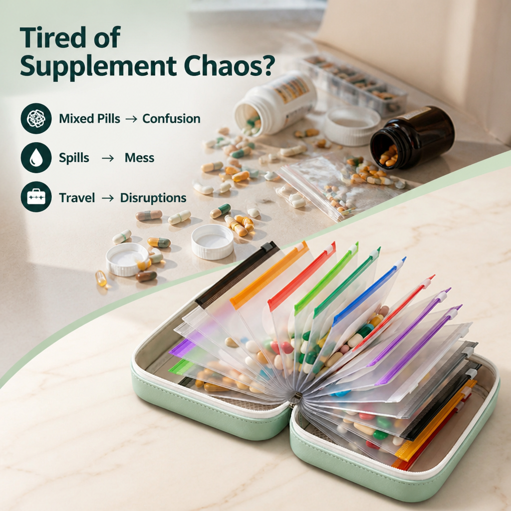 VitaPouch™ — Take Charge of Your Health with Sleek, Stress-Free Supplement Control