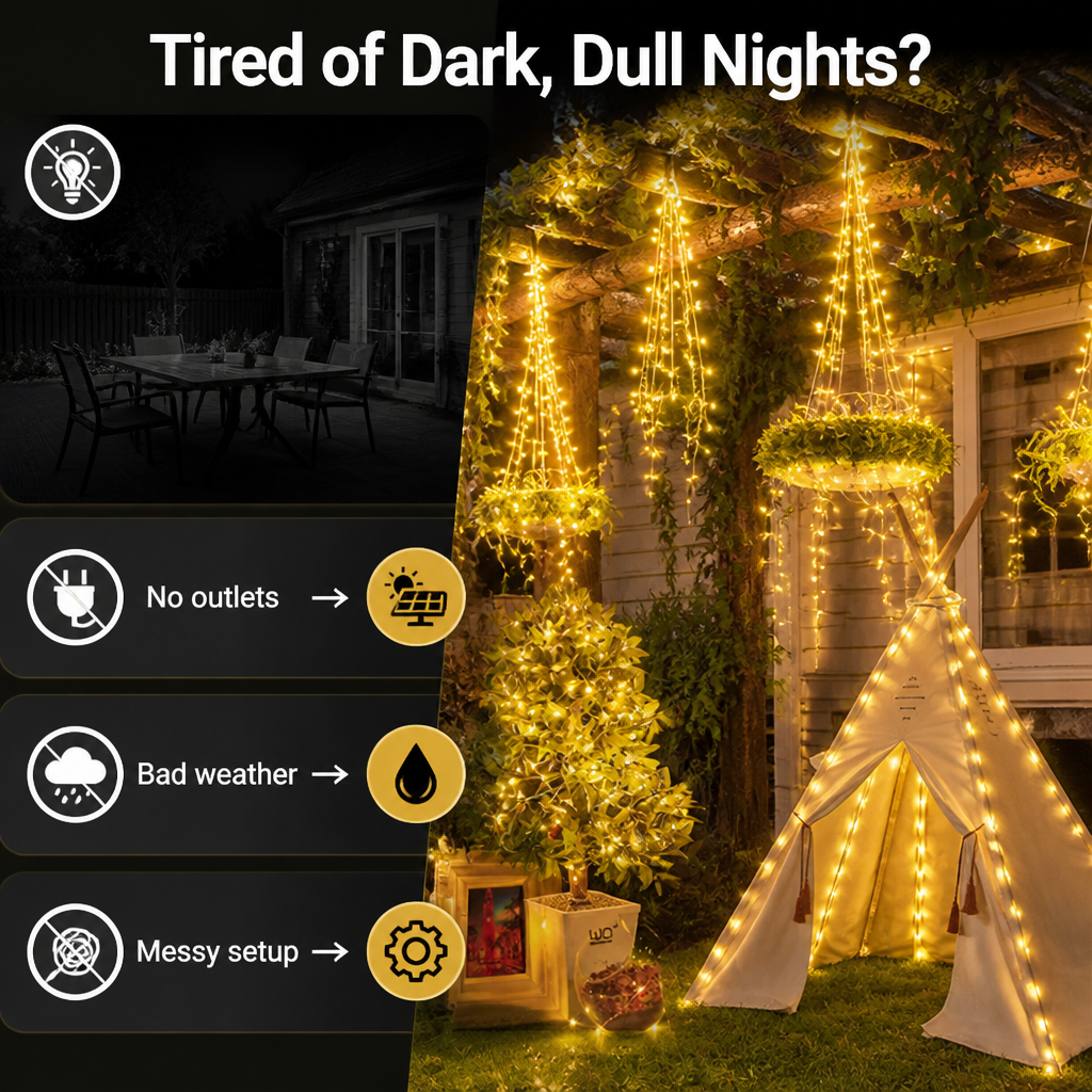 SolarFlare™ LED String Lights — Ignite Your Nights with Endless, Effortless Radiance